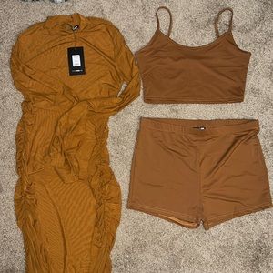 Two Piece short set w/ coverup.